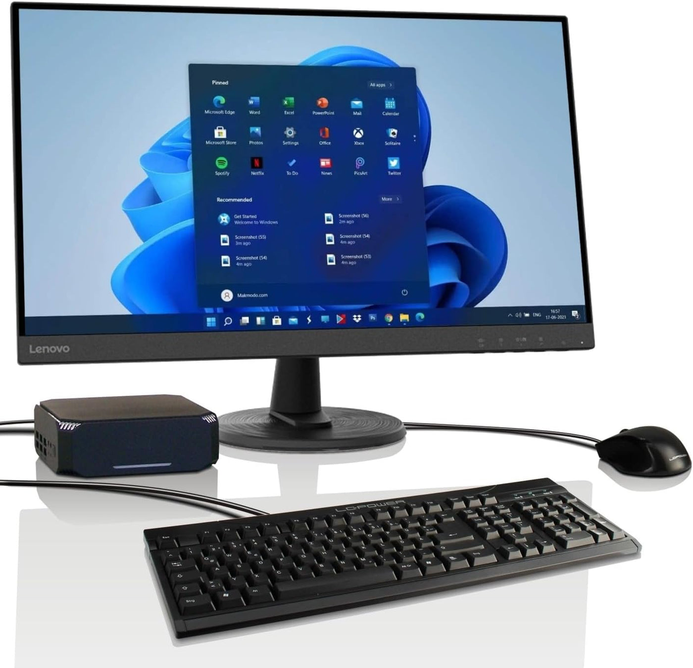 All-in-One Paket Lenovo 27-Zoll Ryzen5 12-Thread Computer mit 3 Jahren Garantie! Ryzen5 5500U 12 Threads 4 GHz, 16 GB, 512 GB SSD, WLAN, Bluetooth, USB 3, Windows 11, MS Office - 7724