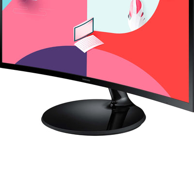 Samsung S36C Essential Monitor S24C364EAU, Curved, 24 Zoll, VA-Panel, Full HD-Auflösung, Eco Saving Plus, AMD FreeSync, 4 ms Reaktionszeit, Bildwiederholrate 75 Hz, Schwarz