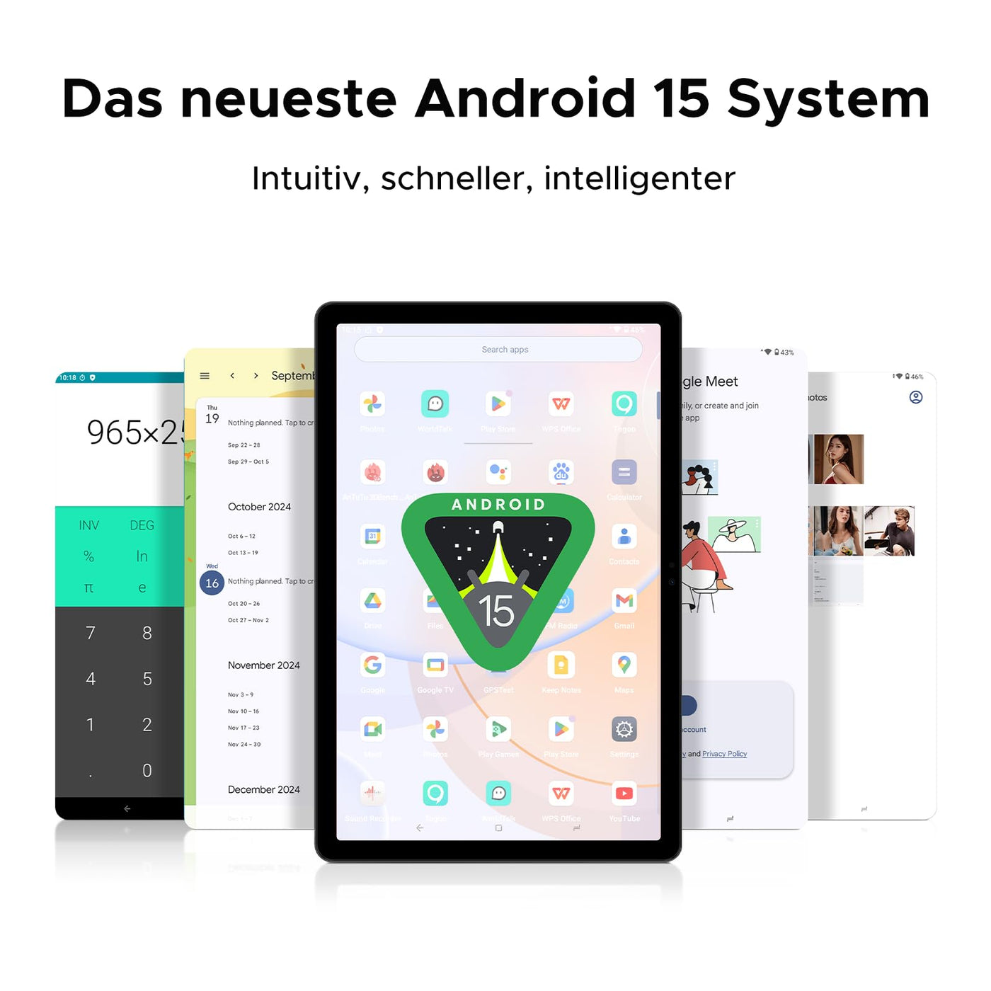 DOOGEE T36 Android 15 Tablet 12 Zoll, 32GB+256 GB/2TB TF, 2,4K 90Hz Display Tablet mit SIM Card Slot, WidevineL1, T620 Octa-Core, 8800mAh Tablets, Dual 4G LTE+5G WiFi, Face ID/BT5.0/OTG