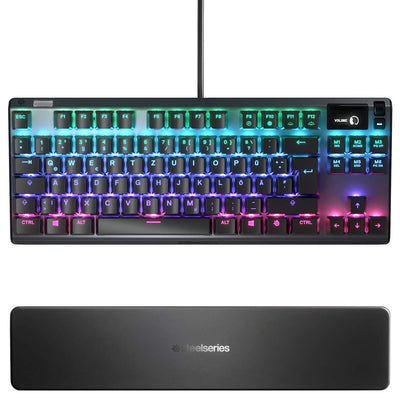 SteelSeries Apex 7 TKL - Mechanische Gaming-Tastatur – Kompakt (TKL) – OLED Smart Display – Rot Schalter – Deutsches (QWERTZ) Layout - Kompakt (TKL)