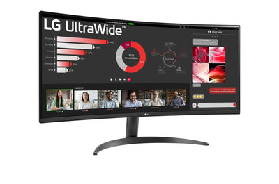 LG Electronics 34WR50QK-B.AEU UltraWide 1800R Curved QHD Monitor 34", 3440 x 1440, 21:9, 5ms GtG, 100 Hz, HDR10, 99% sRGB, PBP-Modus, OnScreen Control, AMD FreeSync - Schwarz