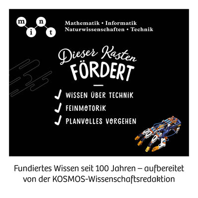KOSMOS 620844 Cyborg-Hand - hydraulisch gesteuerte XXL-Roboter-Hand, größenverstellbar, auch für Linkshänder geeignet, Experimentierkasten für Kinder ab 10-14 Jahre