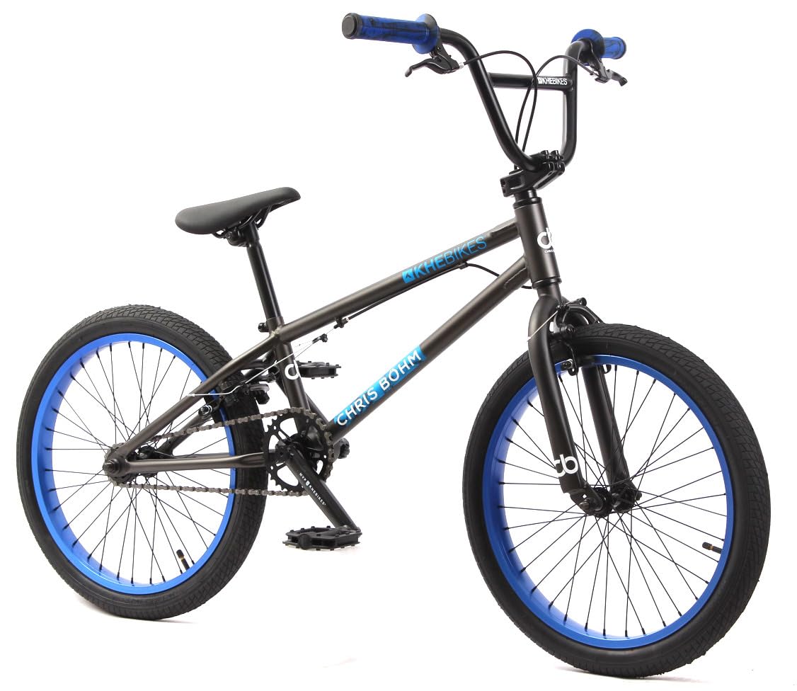 KHEbikes BMX Fahrrad Chris BÖHM, 20 Zoll, patentierter Affix 360° Rotor, matt dunkelgrau, leichtes Gewicht - nur 11,3kg!