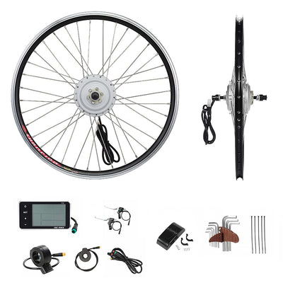 YOSE POWER E-Bike Conversion Kit Front Wheel 36V250W24'' Elektrofahrräder Umbausatz Vorderrad 24 Zoll mit LCD Display