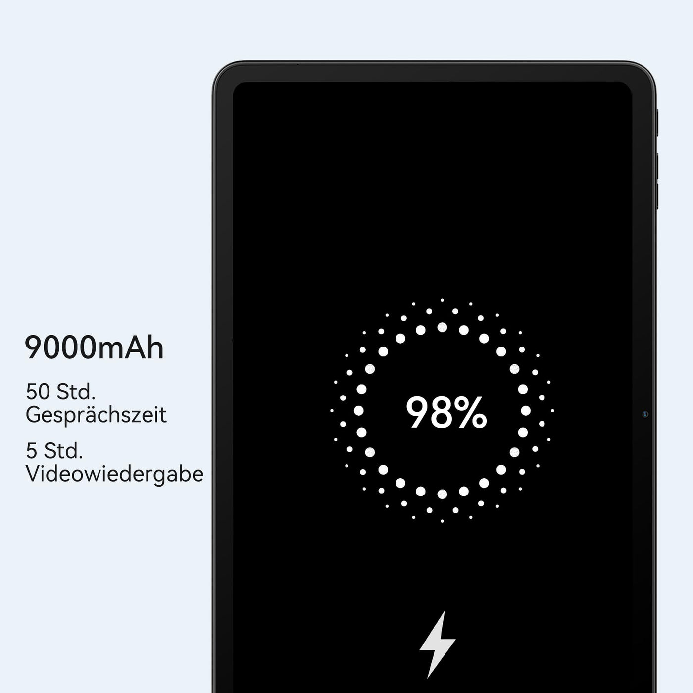 Blackview Mega2 Android 15 Tablet 12 Zoll, 36GB RAM+256GB ROM, 2K FHD Gaming Tablet mit Tastatur Maus Stift Kopfhörer, 4G LTE+5G WiFi, 9000 mAh, WideVine L1, Dual Kamera, Face ID, GPS, Hülle