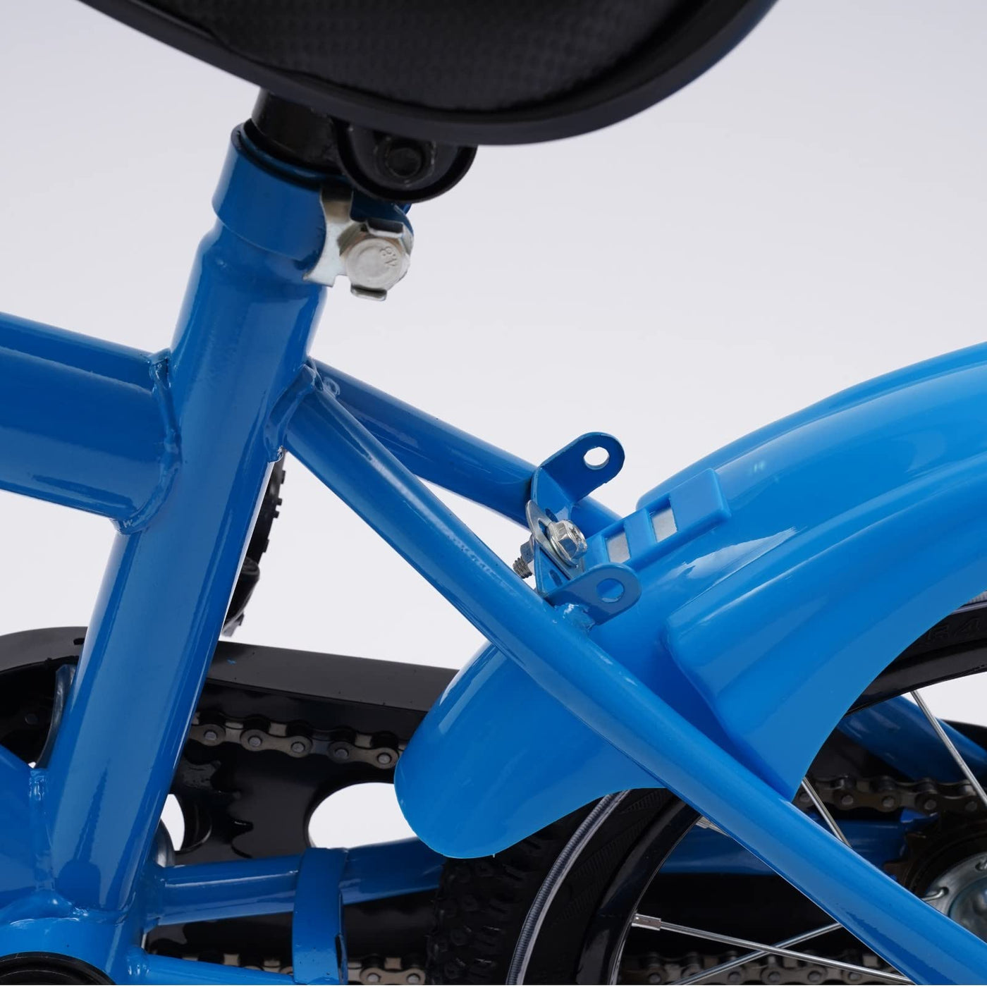 SHZICMY Kinderfahrrad 14 Zoll MäDchen/Jungen, Fahrradtasche Mountainbike Kinder, Mountainbikes für Kinder von 3-6 Jahren, mit Abnehmbare Stützräder Laufräder (blau)