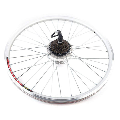 WEIGR E-Bike Nachrüstsatz 26 Zoll ebike Umbausatz 36V 250W,Mit LCD Display Controller Tasche, Bürstenloser Mit Zähnen, Elektrofahrrad Umrüstsatz Rad hinten drehen Nabenmotor (Zoll, 26)