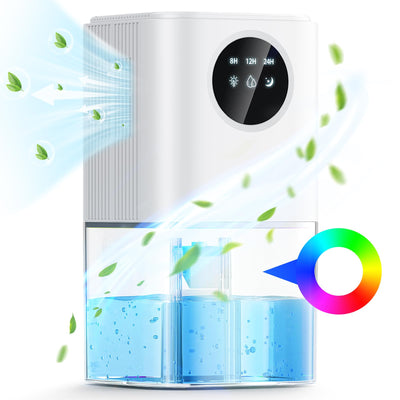 Luftentfeuchter Elektrisch, 1800ml Entfeuchter Elektrisch, Raumentfeuchter Leise Dehumidifier Mit Funktion Abtauen & Schlafmodus, Ideal für Kleine Räume wie Bad/Küche/Büro/RV