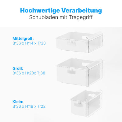 Bomann® Gefrierschrank 87L | Gefrierschrank klein mit Temperaturbereich ≤ -18°C | 3 Schubladen | Tiefkühlschrank mit wechselbarem Türanschlag | Freezer Tiefkühlschrank klein GS 7253 schwarz-inox