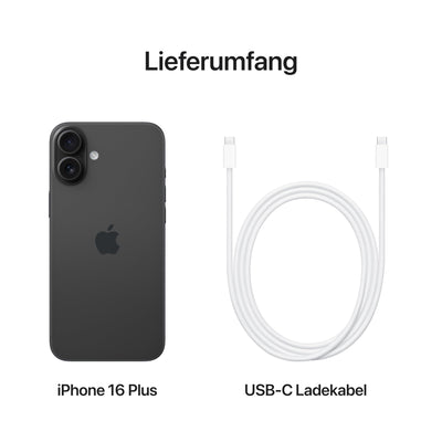 Apple iPhone 16 Plus 512 GB: 5G Handy mit Kamerasteuerung, A18 Chip und einem echten Boost für die Batterie. Funktioniert mit AirPods, Schwarz