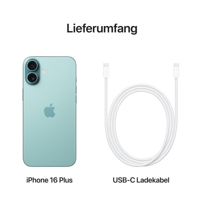 Apple iPhone 16 Plus 256 GB: 5G Handy mit Kamerasteuerung, A18 Chip und einem echten Boost für die Batterie. Funktioniert mit AirPods, Blaugrün