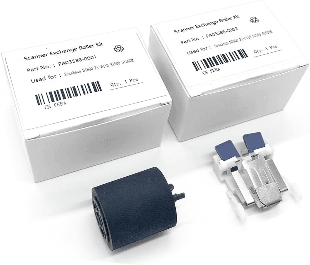 TasLin PA03586-0001 PA03586-0002 Pickup Roller + Trennpad kompatibel mit Fujitsu S1500 S1500M fi-6110 N1800