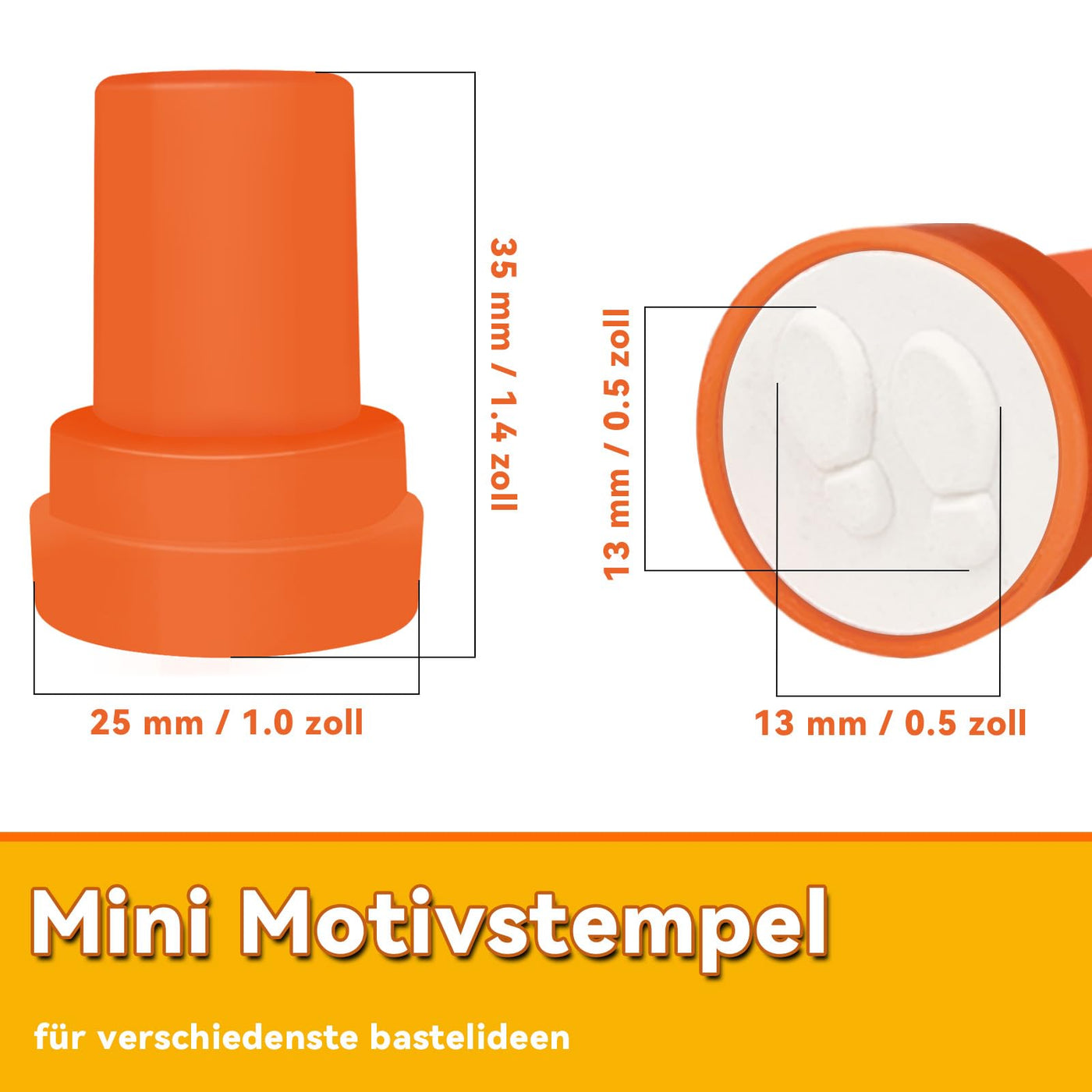 2 Stück Wichtel Stempel Schuhabdruck, Wichtel Zubehör Wichtel Fußabdruck, Mini Stempel Füßchen für Miniatur Puppenhaus Dekor, Wichtelzubehör Wichtel Fußabdruck Motiv Spuren im Schnee 12