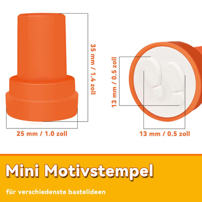 2 Stück Wichtel Stempel Schuhabdruck, Wichtel Zubehör Wichtel Fußabdruck, Mini Stempel Füßchen für Miniatur Puppenhaus Dekor, Wichtelzubehör Wichtel Fußabdruck Motiv Spuren im Schnee 12