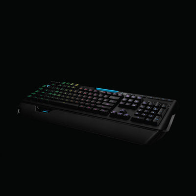 Logitech G910 Orion Spectrum mechanische Gaming-Tastatur, Taktile Romer-G Switches, RGB-Beleuchtung, 9 Programmierbare G-Tasten, Anti-Ghosting, ARX-Zweitbildschirm, Deutsches QWERTZ-Layout - Schwarz