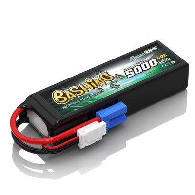 Gens ace 3S Lipo 5000mAh 11.1V 3S1P 50C Bashing Lipo Akku mit EC5 Stecker für die meisten RC-Autos im Maßstab 1/8, 1/10