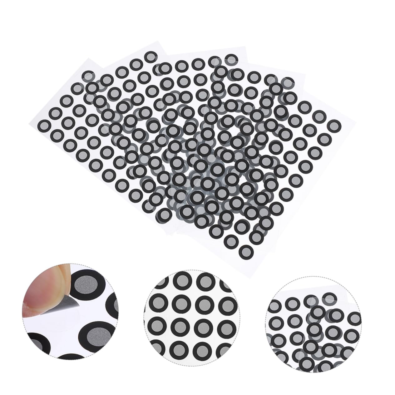 Mikikit 20 Blätter Reflektierende Folie Für Den Scanner Logo-Aufkleber Scan-markierungsaufkleber Reflexionsmarker Zum Scannen Bezugsmarkierungspunkt Zubehör Das Haustier Verdicken 3D