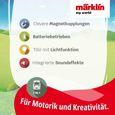 Märklin My World Startpackung - Ice Hochgeschwindigkeitszug 63 cm mit Fernsteuerung ab 3 Jahren