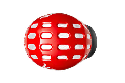 woom Kids Helm, Fahrradhelm für Kinder, mit Visier, für Jungen und Mädchen, 53–56 cm, Größe M, Verstellbar, Aufprallschutz, Rot (woom red)