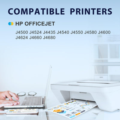 MYCARTRIDGE PHOEVER 901XL Ersatz für druckerpatronen HP 901 schwarz，für HP Officejet 4500 druckerpatronen, für HP OfficeJet J4580 J4680 J4624 J4524 J4525 G510 Drucker (1 Schwarz,1Farbe)