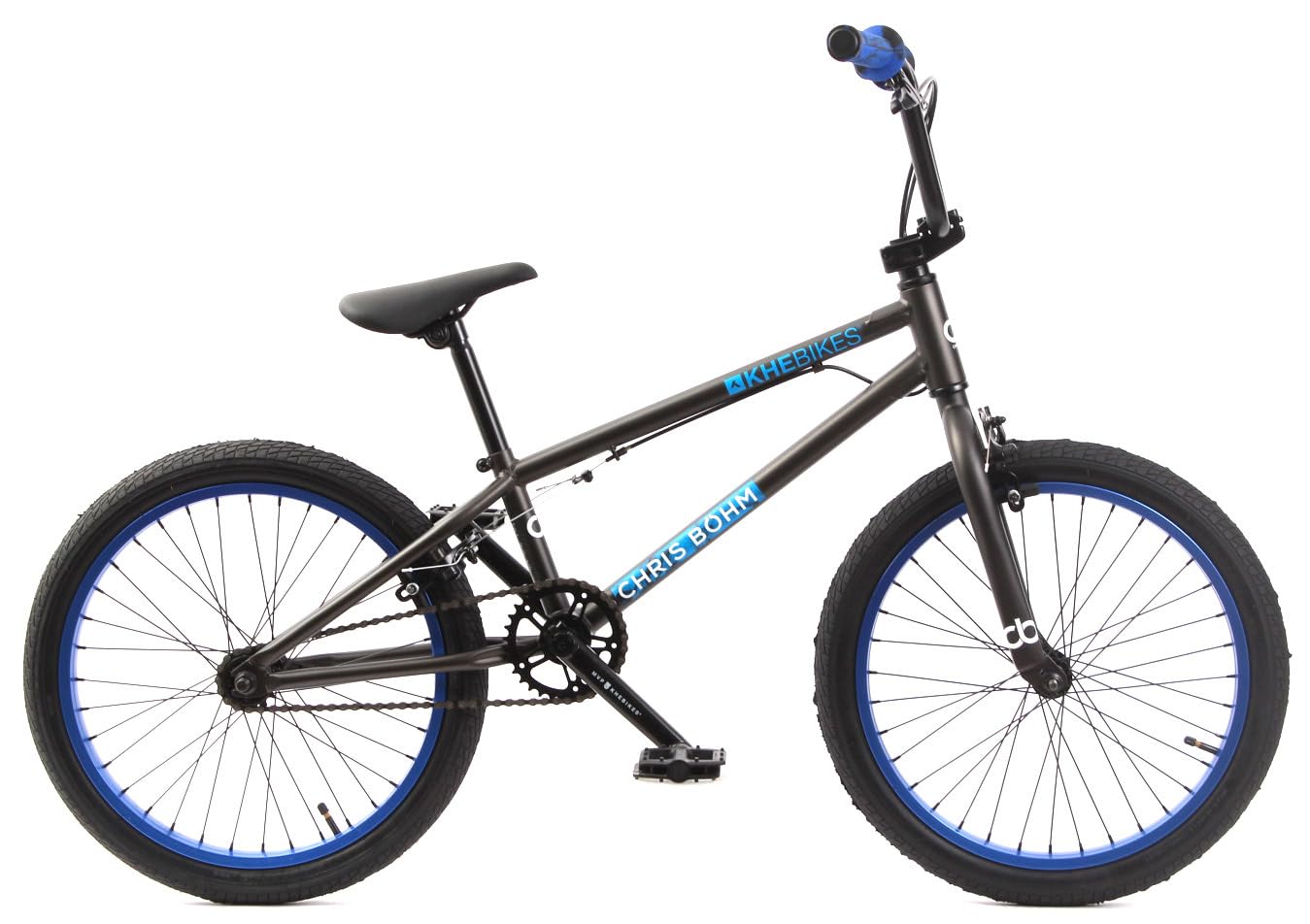 KHEbikes BMX Fahrrad Chris BÖHM, 20 Zoll, patentierter Affix 360° Rotor, matt dunkelgrau, leichtes Gewicht - nur 11,3kg!