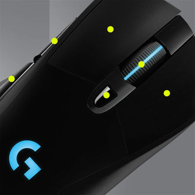 Logitech G703 LIGHTSPEED kabellose Gaming-Maus mit HERO 25K DPI Sensor, Wireless Verbindung, LIGHTSYNC RGB, POWERPLAY-kompatibel, geringes Gewicht von 95g, PC/Mac - Schwarz