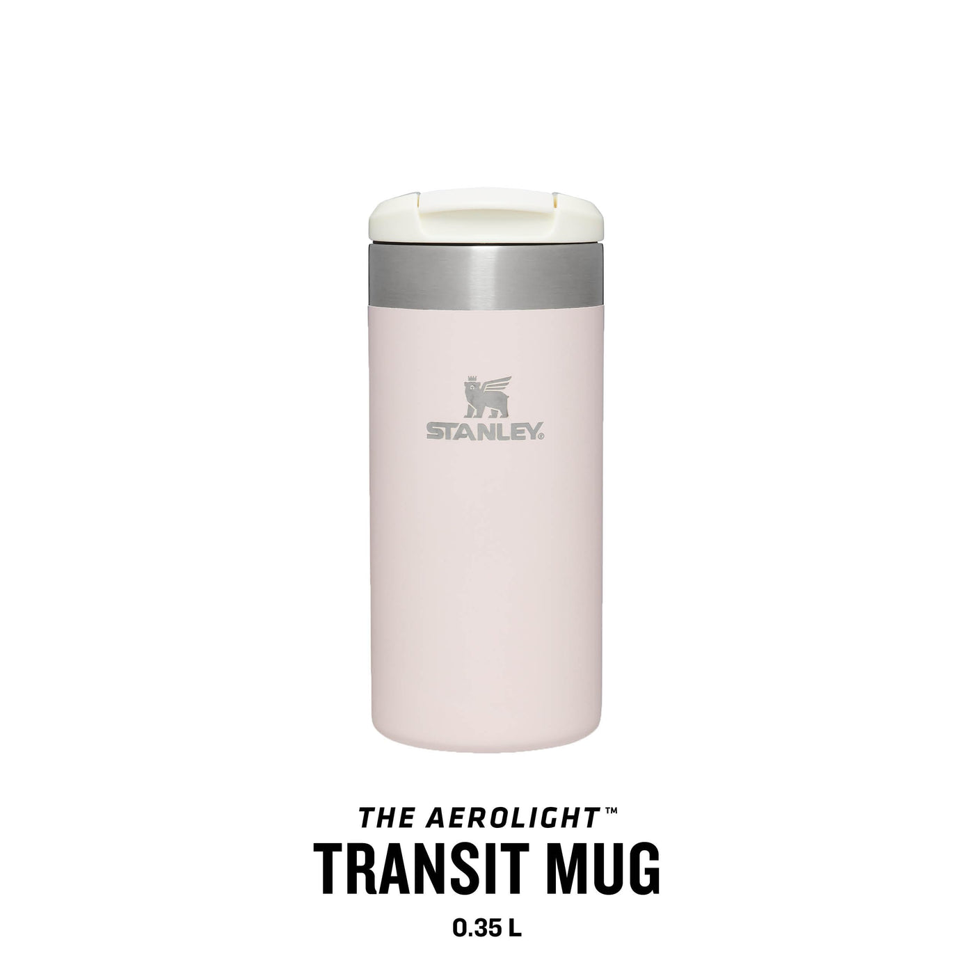 Stanley Aerolight Transit Thermobecher 0.35L - Hält 4 Stunden Heiß - Spülmaschinenfest - Kaffeebecher To Go Auslaufsicher - Kompatibel mit gängigen PKW-Getränkehalterungen - Thermosflasche - Rose