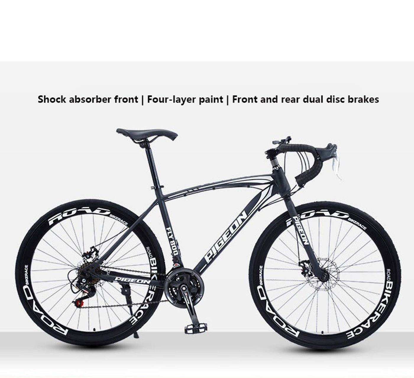 Wmmner Mountainbike 26 Zoll 27 Gänge Scheibenbremsen Carbonstahl Fahrrad Gebogener Lenker Unisex/a/30-Gang