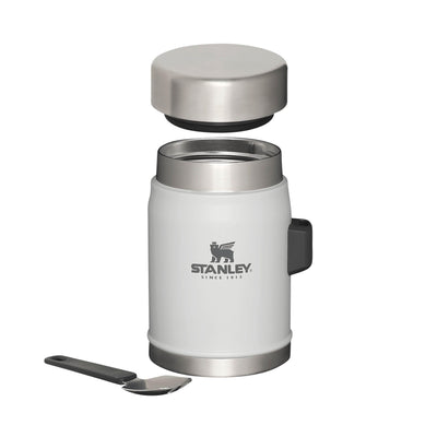 Stanley Classic Legendary Thermobehälter für Essen mit Göffel 400 ml - Hält 7 Stunden Heiß oder Kalt - Edelstahl Warmhaltebehälter Essen - BPA-Frei - Spülmaschinenfest - Ash