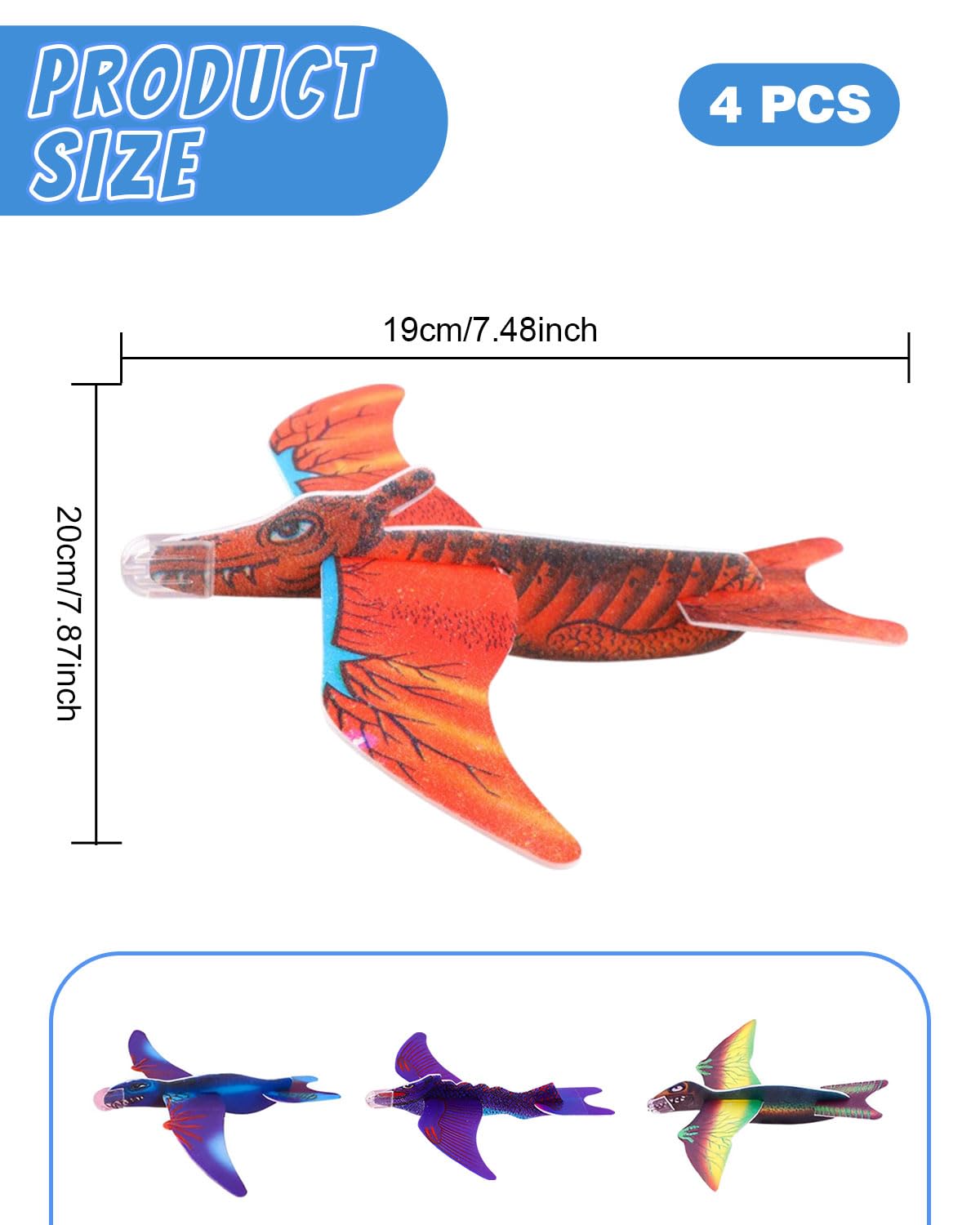 MOPZIJA 4PCS styropor flugzeuge für kinder，Styropor Flugzeuge Kinder Styroporflieger Flieger - flugzeug spielzeug，flugzeug kinder，Wurfgleiter, Flugzeug Segelflugzeug Kinder, Flugzeug Spielzeug