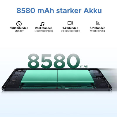 DOOGEE U11 Pro Android 16 Tablet 11 Zoll Gemini AI, 30GB+256GB (2TB TF) Gaming Tablets, 8580mAh, 90Hz Display, WiFi 5, T7200 Octa Core, 13MP+5MP, Tablet mit Tastatur, Stift, Maus, Hülle [2025]
