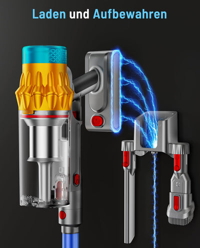 AIDTIPS Akku Staubsauger, 50KPA/600W/70Mins Staubsauger Kabellos mit Selbststehend, 1,8L Großer Staubbecher, Anti-Tangle-Bürste, 8-stufiges Filtersystem Grünes Licht für Hartböden Teppiche Tierhaare