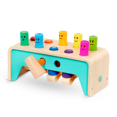 Battat Hammerspiel für Kinder aus Holz – Hämmerchenspiel, Klopfbank, Hammerbank, Klopfspiel – Motorikspielzeug Baby, Lernspielzeug, pädagogisches Spielzeug ab 1 Jahr