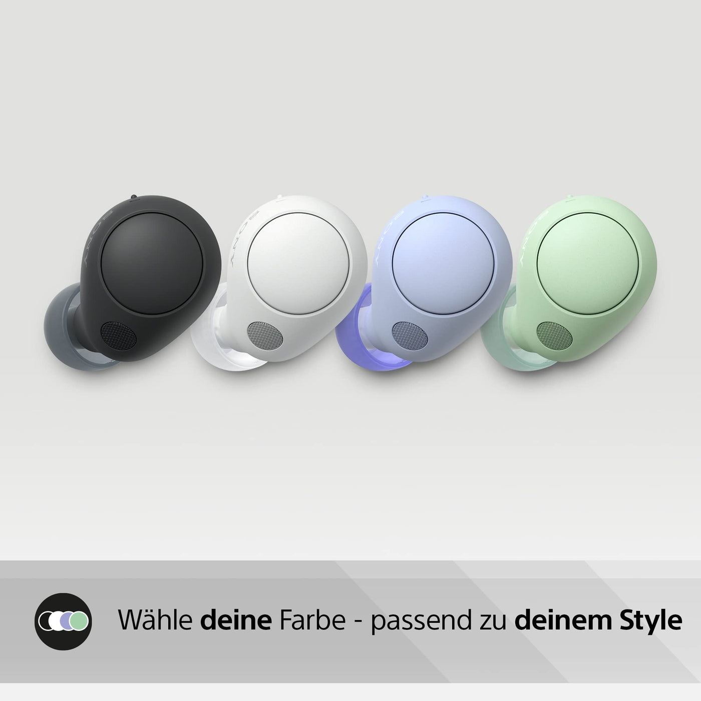 Sony WF-C700N kabellos, Bluetooth, Noise Cancelling Kopfhörer (kleine, leichte Kopfhörer mit Bluetooth Multipoint Connection, IPX4, bis zu 20h Akkulaufzeit, Schnellladung, iOS & Android) Schwarz