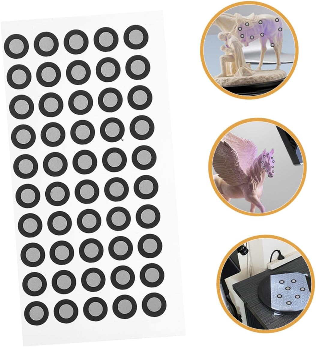 HOMSFOU 25 Blätter Reflektierende Folie für den Scanner reflektorfolie Reflective Sticker Aufkleber Markierungspunkte des Scanners Referenzpunkte für 3D-Scanner - Zubehör das Haustier