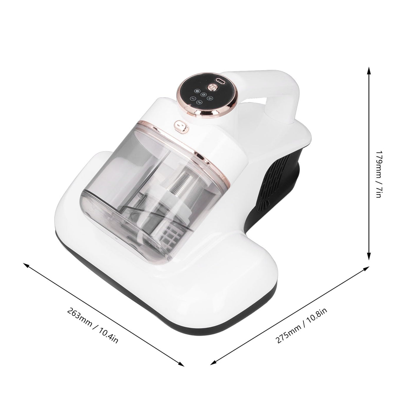 HELEVIA Matratzen-Staubsauger, 10 KPa, Starke Saugleistung, 3 Gänge, LED-Bildschirm, Hand-Stoffreiniger für Schlafsofa