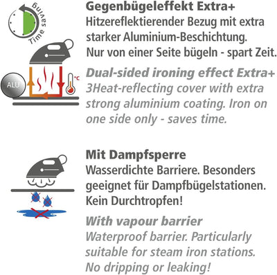 WENKO Bügeltischbezug Air Comfort mit Blitzbüglerzone XL/Universal