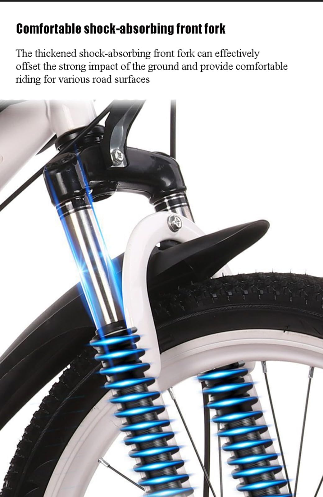 Wmmner Mountainbike 26 Zoll Scheibenbremse Single Speed Stoßdämpfung Kinder Jungen Mädchen Studentenfahrrad Mountainbike Für Erwachsene/D/22 Zoll