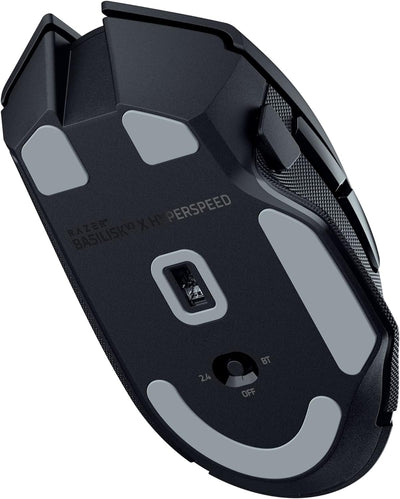 Razer Basilisk V3 X HyperSpeed - Anpassbare kabellose Gaming-Maus (Ergonomische Form mit 9 anpassbaren Bedienelementen, HyperSpeed Wireless, Bluetooth, 5G Advanced 18K Optical Sensor) Schwarz