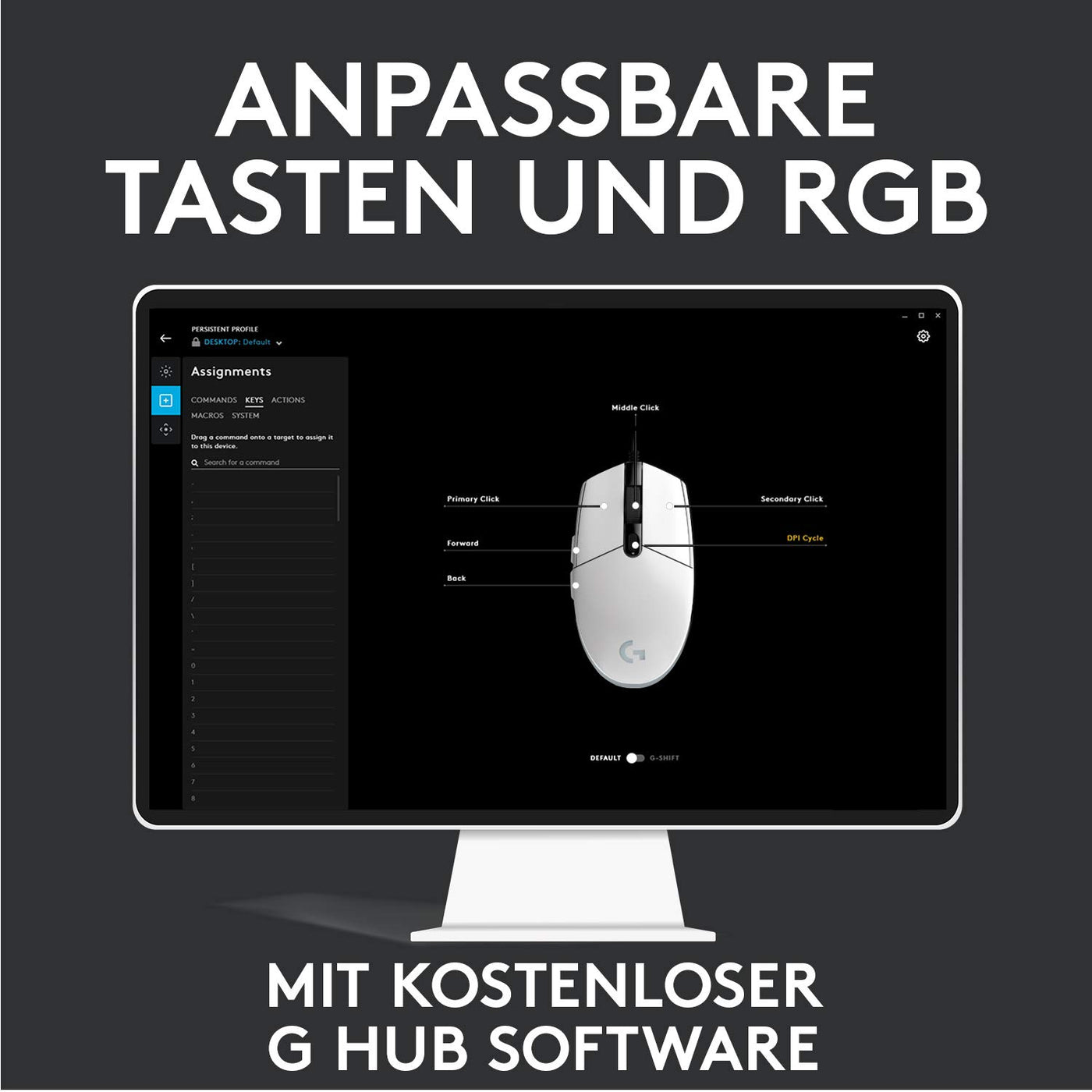 Logitech G203 Gaming-Maus mit anpassbarer LIGHTSYNC RGB-Beleuchtung, 6 programmierbare Tasten, spieletauglicher Sensor, Abtastung mit 8.000 DPI, Geringes Gewicht - Schwarz
