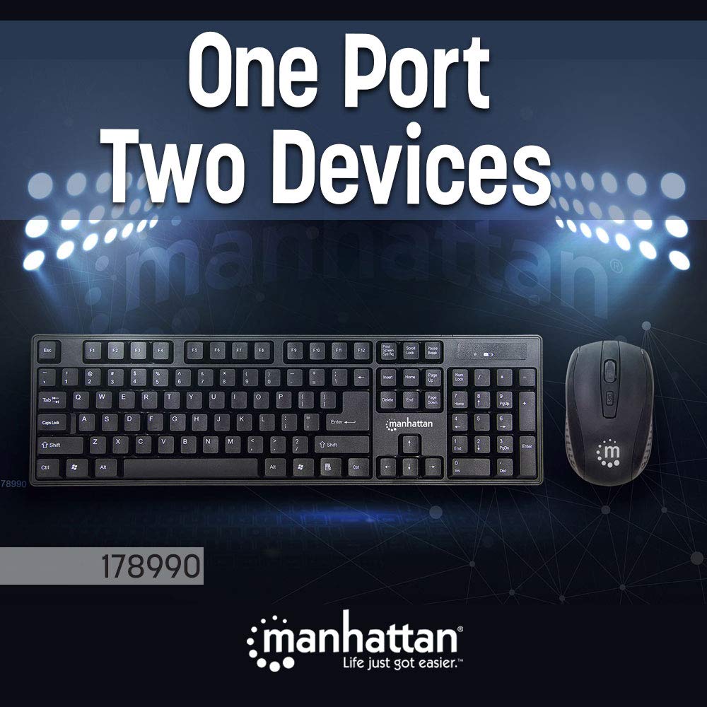 Manhattan Funk-Tastatur, Maus-Set 178990, Schwarz