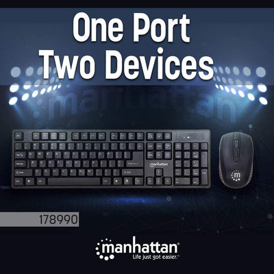 Manhattan Funk-Tastatur, Maus-Set 178990, Schwarz