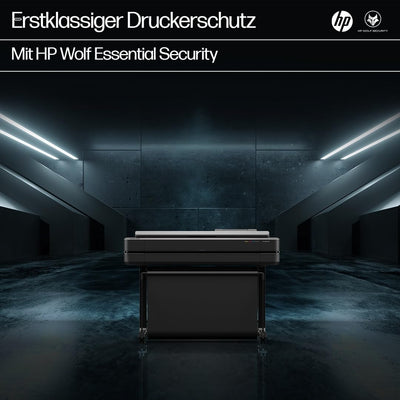 HP DesignJet T630 36 Zoll (91 cm 5HB11D), Großformatdrucker, Plotter, Standard A4-A0, 76 A1-Drucke/Stunde, Wi-Fi, Ethernet, USB, 2400x1200 dpi, Recyceltes Metall, 1 Jahr Garantie, HP Click, Schwarz