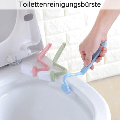 3 Pack Toilettenbürste, Klobürste Mit Randreiniger, Wc Bürste Mit Randreiniger, Langer Stiel Klobürste Gebogen, Upgrade Wc Bürste, Für Tiefenreinigung (Blau, Grün, Rosa)