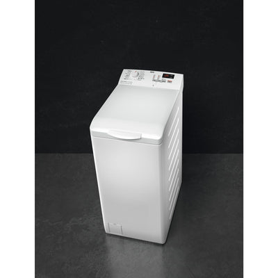 AEG LTR6A41460 Waschmaschine Toplader – Serie 6000 ProSense: Mengenautomatik – 6 kg – EEKL A – SoftOpening Trommeldeckelöffnung – Wasserschutzalarm – Wasserstoppschlauch – Inverter Motor – 1400 U/min