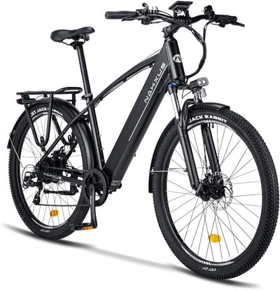 nakxus 27M204 E-Bike, Elektrofahrrad 27.5'' Trekkingrad E-Citybike mit 36V 12.5Ah Lithium-Akku bis zu 100KM Lange Range, 250W Motor,EU-konform Klapprad mit App (Schwarz)
