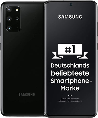 Samsung Galaxy S20+ 5G Smartphone, Triple Kamera 64 MP, 12 GB RAM, Hybrid SIM, Android 10 to 13 - Deutsche Version (128 GB, Cosmic Schwarz)