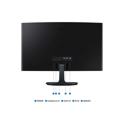 Samsung S36GD Essential Curved Monitor 24 Zoll, PC-Bildschirm mit VA-Panel, Full HD-Auflösung, 4 ms Reaktionszeit, Bildwiederholrate 100 Hz, Eco Saving Plus, Flicker Free, Schwarz, S24D364GAU