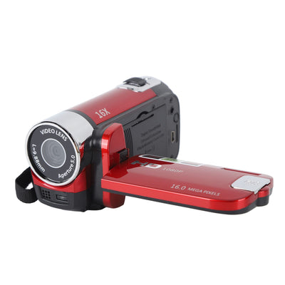 Digitalkamera, 2,7-Zoll-TFT-16-MP-16-fach-Zoom-HD-Vlogging-Kamera, 1020-mAh-Videokamera-Camcorder, für Anfänger und Kinder (Rot)