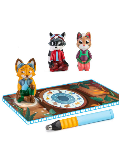 Edurino 3-in-1 Starterset | 3 Lernspiele | ab 4 Jahren | Digitales Lernspiel mit Mika Erstes Lesen & Schreiben, Robin Erste Zahlen & Mengen, Yuki Kreativität inkl. Stift